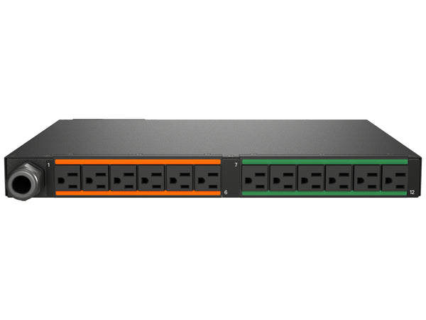 Vertiv Geist VP5N31A0 Switched Rack PDU, 12 Outlets (NEMA 5-20R), NEMA L5-30P Plug, 100-120V, 30A, 0U, Horizontal