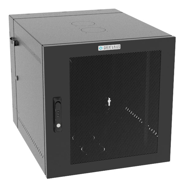 Armoire murale Vertiv Great Lakes GL24WMCMM-B-SC-00-00 12U, profondeur de 28 po, porte en maille, noire