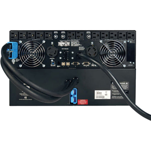 Tripp Lite SMART5000RT3U 5000 VA rack/tour UPS line-interactive - SMART5000RT3U - UPS line-interactive, 220 V AC, Sine Wave, 6U, 208 V AC, NEMA L6-30P, SmartPro, 38 min, 16 min, 5 kVA/4 kW