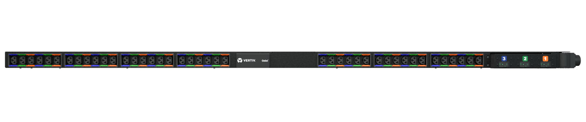 Vertiv Geist U1075 Basic Rack PDU, 42 Outlets, 230/400V, 16A, 0U, Vertical