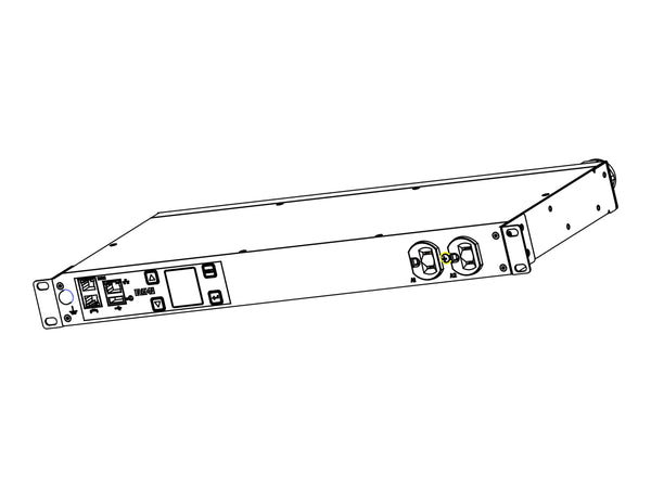 Bandeau d'alimentation (PDU) avec mesure à l’entrée pour rack Eaton EMIT00-10, 1U, 12 A, 120 V, fiche NEMA 5-15P, (12) NEMA 5-15R