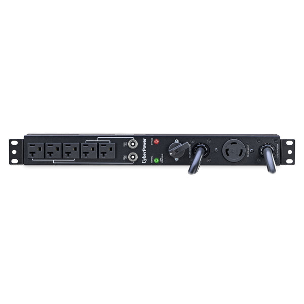 PDU de dérivation de maintenance CyberPower MBP30A5, 1U, 120 V, 30 A, (2) entrées NEMA L5-30P, (5) prises NEMA 5-20R à l’arrière, cordon de 6 pi
