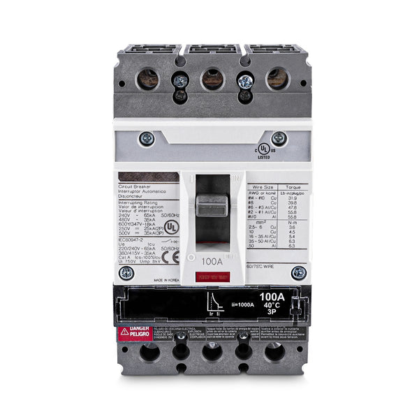 Disjoncteur 3 pôles de 100 A CyberPower SMUCB100UAC pour UPS modulaire triphasé