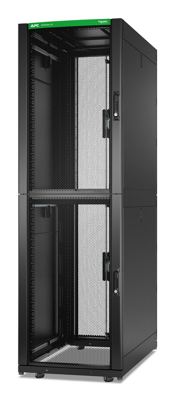APC NetShelter SX AR3200B2 Gen 2 Colocation Server Rack Enclosure, 2 x 20U, 600 mm W x 1070 mm D, with Sides, Black