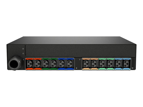 PDU de rack commuté Vertiv Geist VP7N62A1, 12 prises (C13, C19), fiche IEC 60309, 200-240 V, 60A, 0U, horizontal