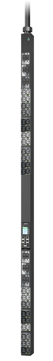 PDU de rack Advanced Gen 2 APC NetShelter APDU11450SM, commuté avec compteur par prise, 3 phases, 43,5 kW 400 V 63A ou 34,6 kW 415 V 60A, 560P6, 42 prises