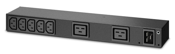 APC AP6120A Basic Rack PDU, 0U/1U, 100-240V 20A or 220-240V 16A, 7 C13 and 2 C19 Outlets, C20 Input