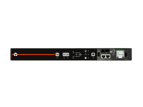 Vertiv Geist VA5N11A0 Switched ATS Rack PDU, 6 Outlets (NEMA 5-15R), NEMA 5-15P Plug, 100-120V, 15A, 0U, Horizontal