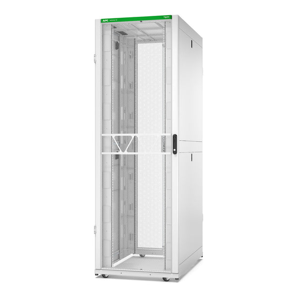 Armoire de baie pour serveurs APC NetShelter SX AR3357W2 48U Gen 2, 750 mm L x 1200 mm P, avec panneaux latéraux, blanche