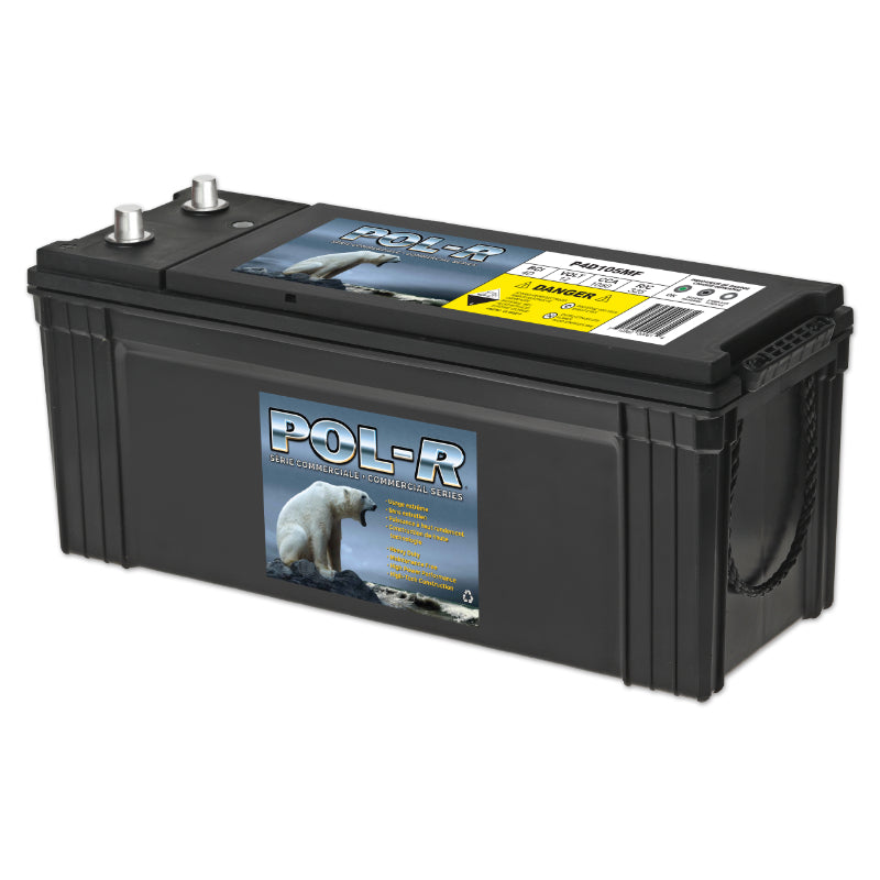 12V Group 4D Commercial Starting Battery, 1050 CCA, Pol-R P4D105MF