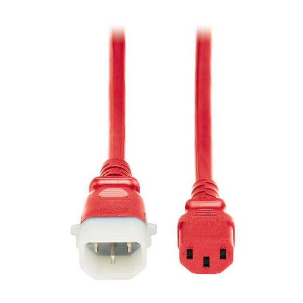 Tripp Lite PDU Power Cords, C13 to P-lock C14 - Heavy-duty, 15A, 250V, 14 AWG, 3 FT. (0.9 M), RED, 6 PACK (P005-E03-ARD-6)