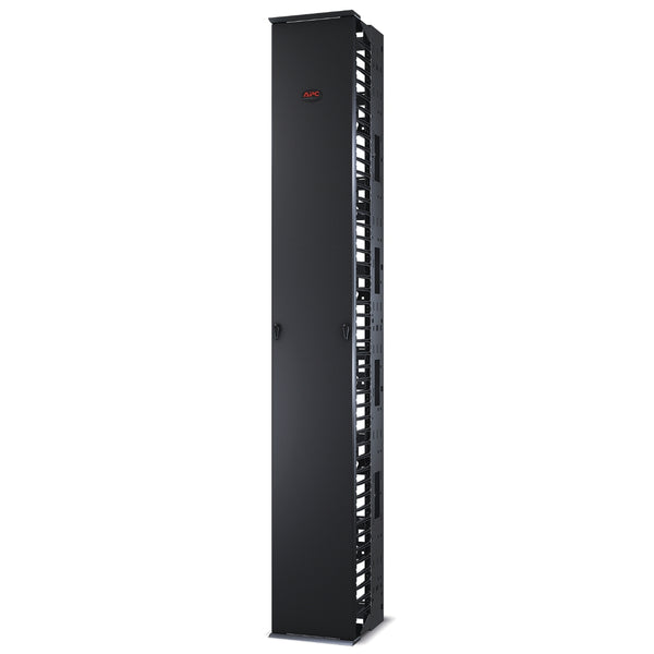 Gestionnaire de câbles vertical APC Performance AR8665 pour bâtis à 2 et 4 montants, 84 po H x 12 po L, simple face avec porte