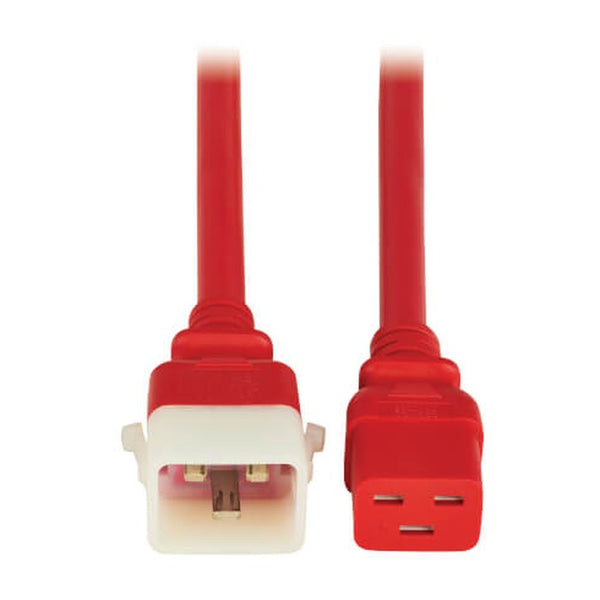 Tripp LITE Series PDU Power Cords, C19 to P-lock C20 - Heavy-duty, 20A, 250V, 12 AWG, 3 FT. (0.9 M), RED, 6 PACK (P036-E03-ARD-6)