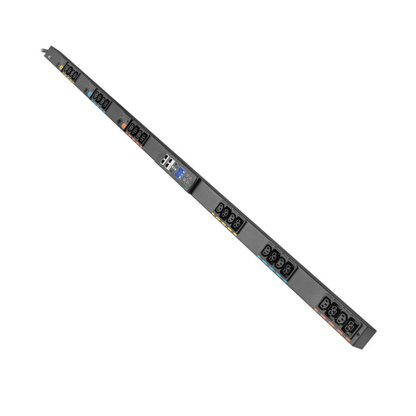 Bandeau d'alimentation (PDU) géré pour rack Eaton, G4, 0U, fiche NEMA L15-30P, (12) C13, (12) C39 (EVMA1530A)