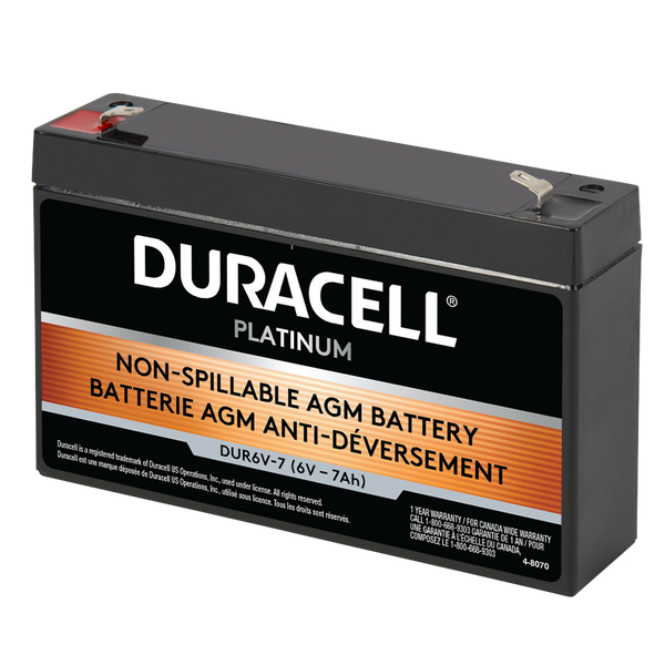 Duracell DUR6V-7, a battery of the same Duracell DUR line as the DUR12V-2.2