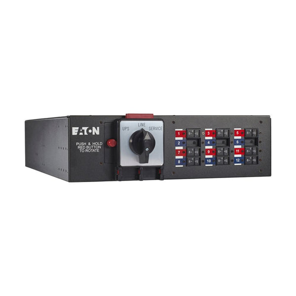Module de dérivation Eaton BPM125CR, 3U mural ou en rack, biphasé, entrée à câblage fixe 50-125 A, prises : (3) L14-30R, (6) C19