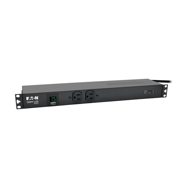 PDU monophasé avec compteur local Tripp Lite PDUMH15-ISO avec suppression des surtensions ISOBAR, 3840 joules, 1U, entrée 5-15P, 1,5 kW, 100-127 V, 12 A, 14 prises : (14) 5-15R, cordon de 15 pi