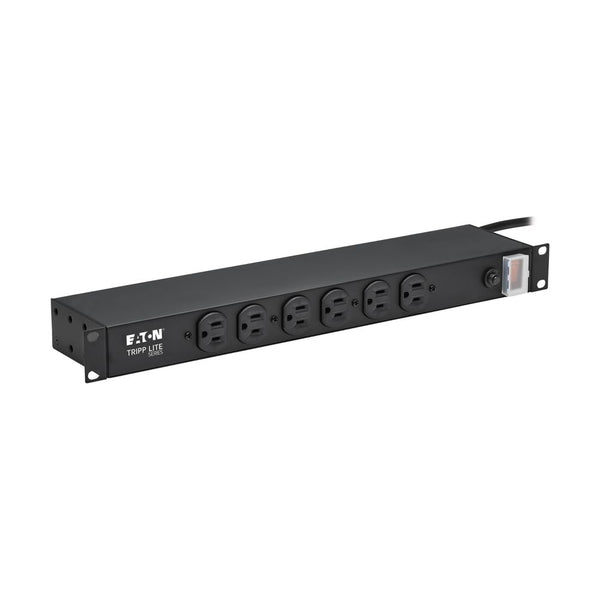 Barre d’alimentation pour rack 1U Tripp Lite RS-1215, 120 V, 15 A, 5-15P, 12 prises (6 à l’avant, 6 à l’arrière), cordon de 15 pi (4,57 m)