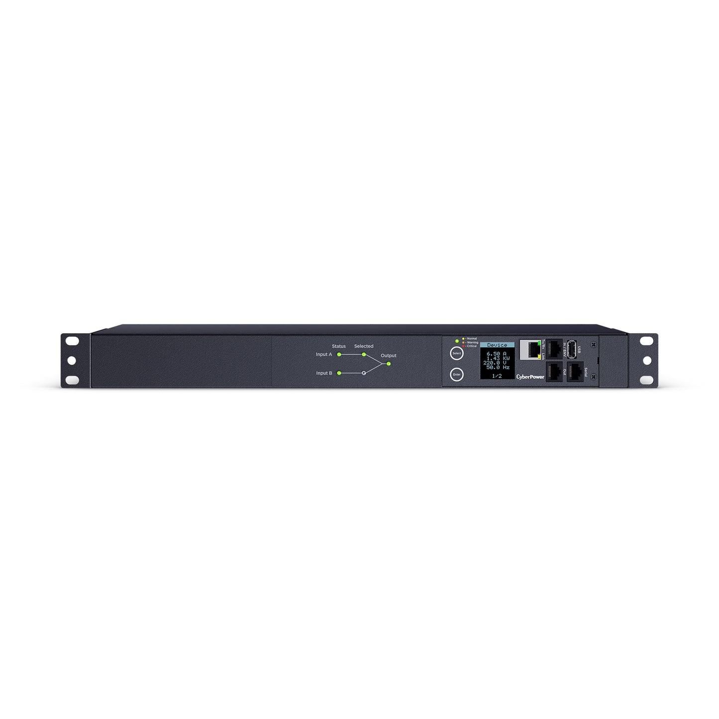 CyberPower Switched ATS PDU 15A208V 1U 12 IEC Outlets
