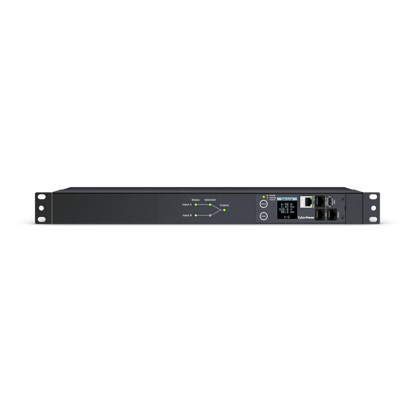 CyberPower Switched ATS PDU 20A208V 1U 10 IEC Outlets