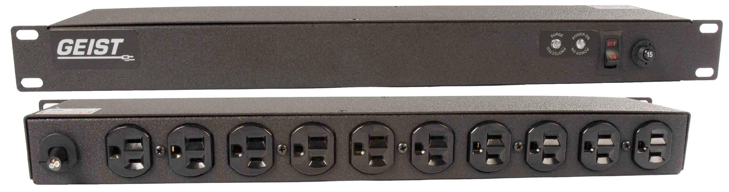 Vertiv Rack PDU - 1U, 120V, 15A, 5-15P, (10) 5-15R, Basic Surge