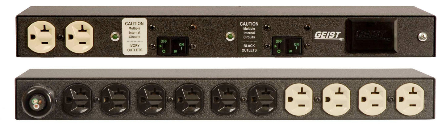 Vertiv Rack PDU - 1U, 120V, 30A, L5-30P, (12) 5-20R, Basic Standard