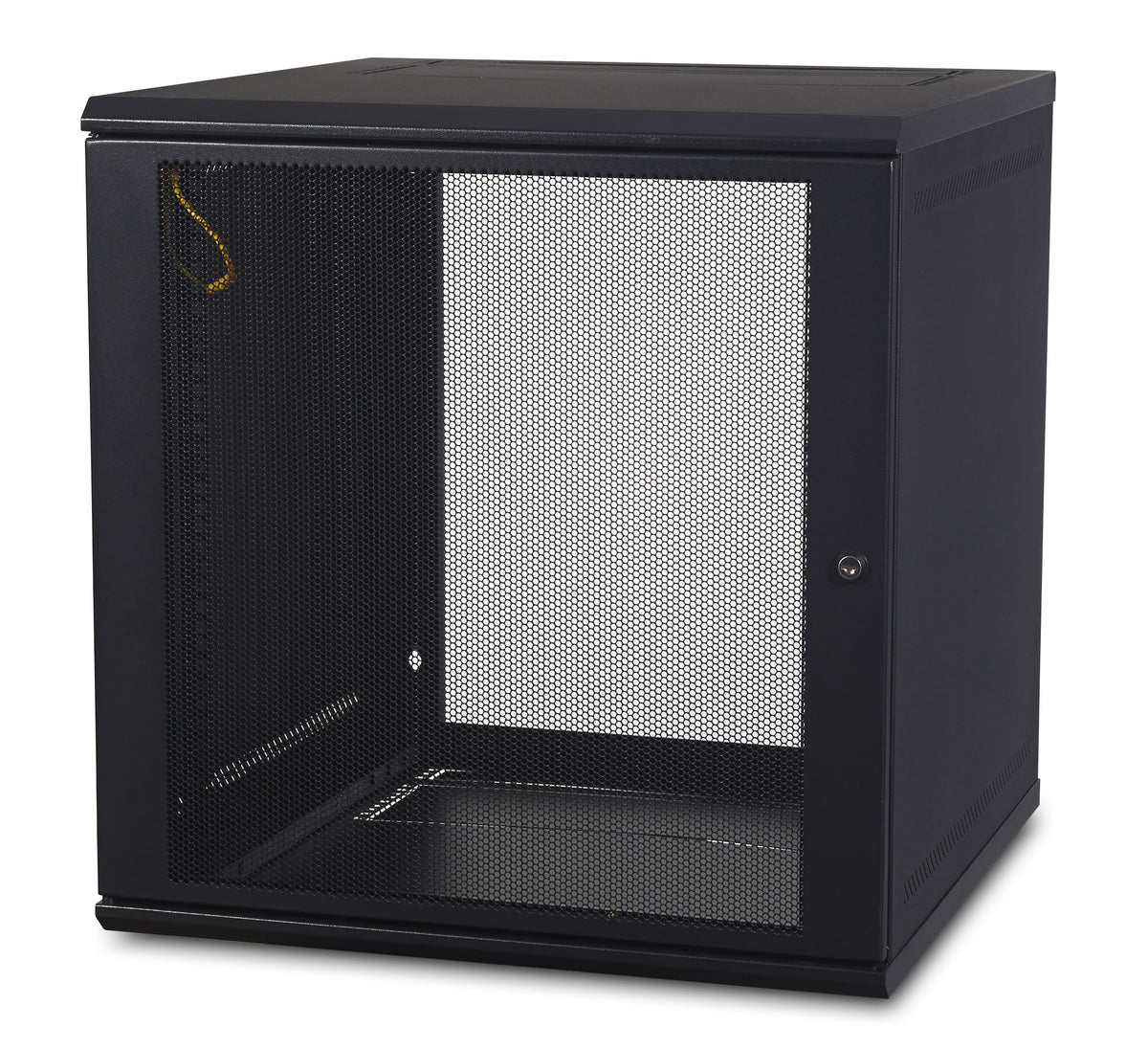 APC NetShelter WX AR112 12U Wall-Mount Rack Enclosure, 600 mm D, Single Hinged, Server Depth, Unassembled