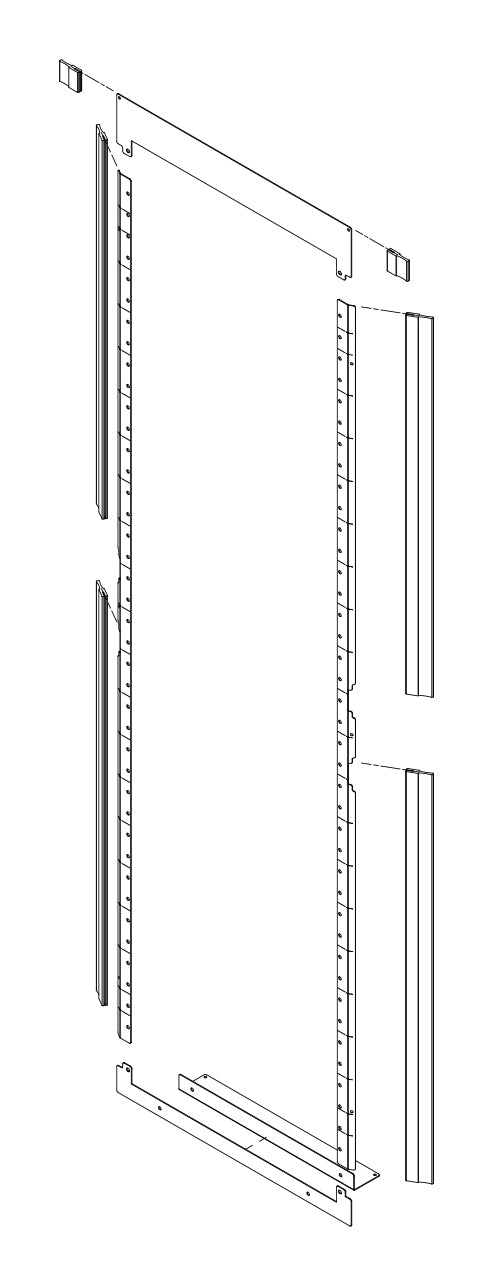 Trousse de rails à passe-câbles à brosse Vertiv, 84 po x 24 po (BGRK-84-24)