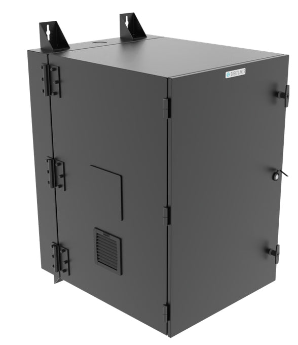 Vertiv Great Lakes GL36N12-30-B-AFFF 19U Environmental Indoor Wall-Mount Rack Cabinet, 28 in. Deep, Black