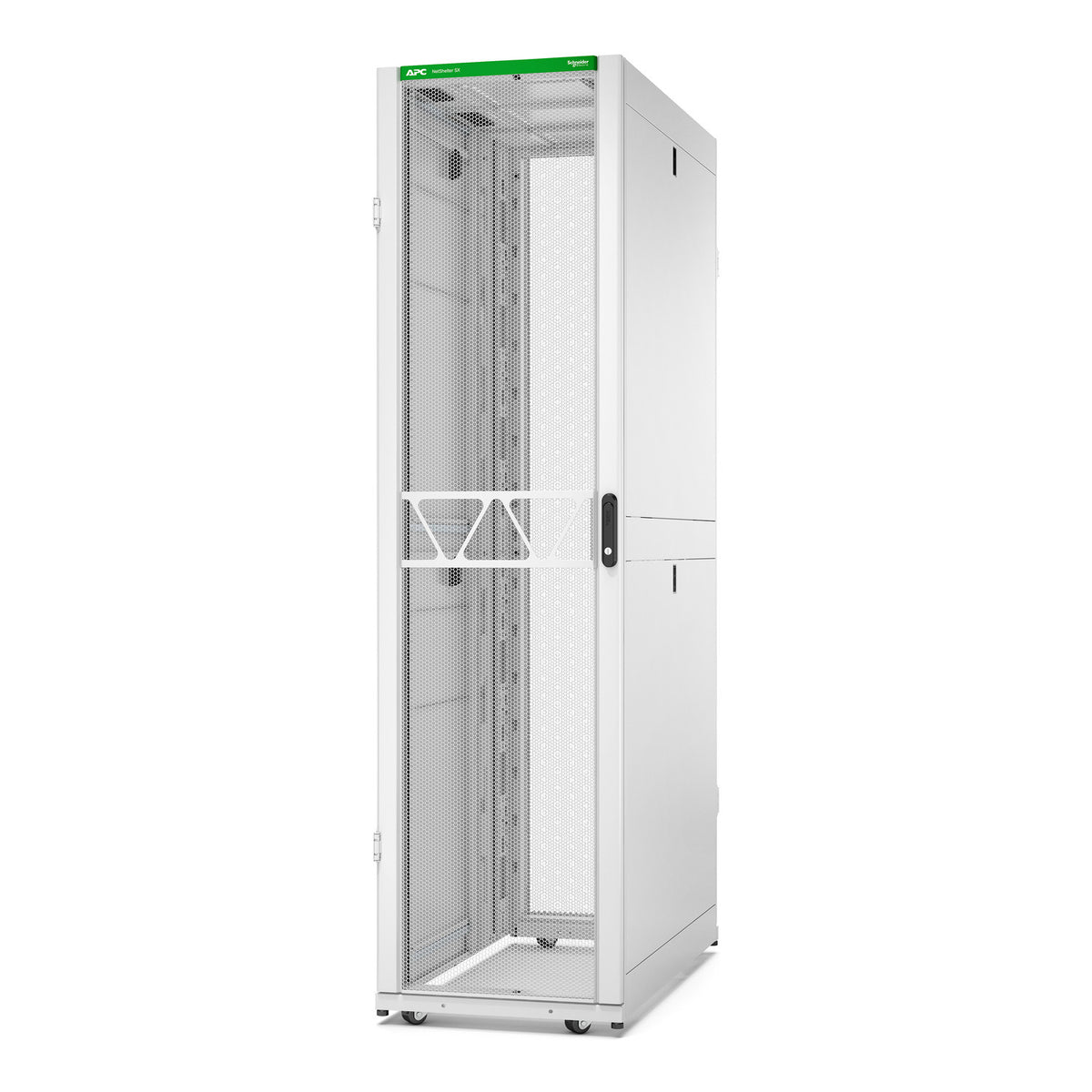 APC NetShelter SX AR3307W2 48U Gen 2 Server Rack Enclosure, 600 mm W x 1200 mm D, with Sides, White