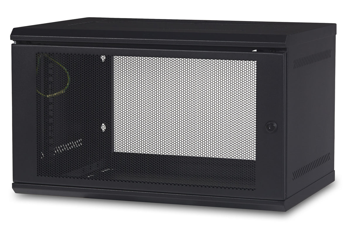 APC NetShelter WX AR106 6U Wall-Mount Rack Enclosure, 400 mm D, Single Hinged, Switch Depth, Unassembled