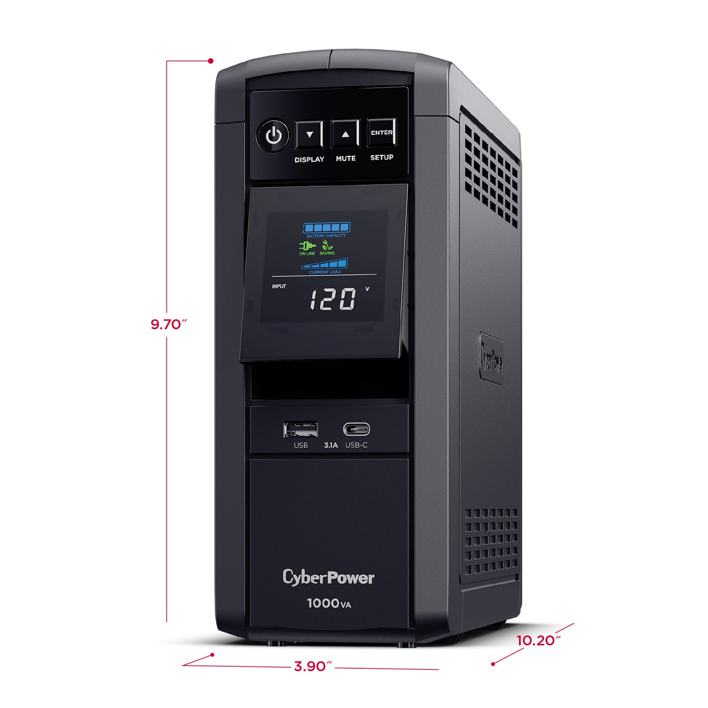 CyberPower CP1000PFCLCD 1000VA / 600W Line Interactive UPS (Mini-Tower) — Feature detail