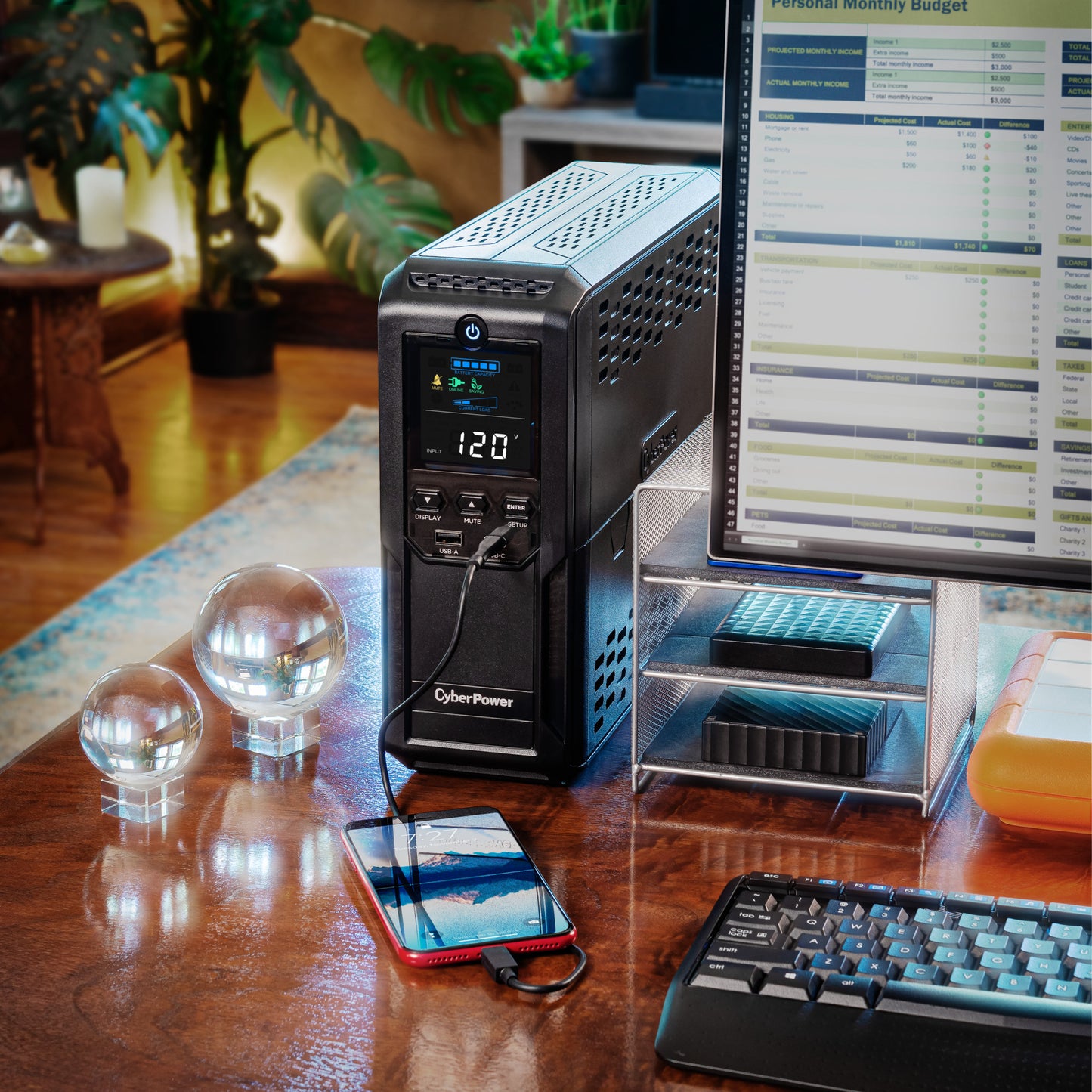 CyberPower CP1500AVRLCD3 1500VA / 900W Line Interactive UPS (Mini-Tower) — Feature detail