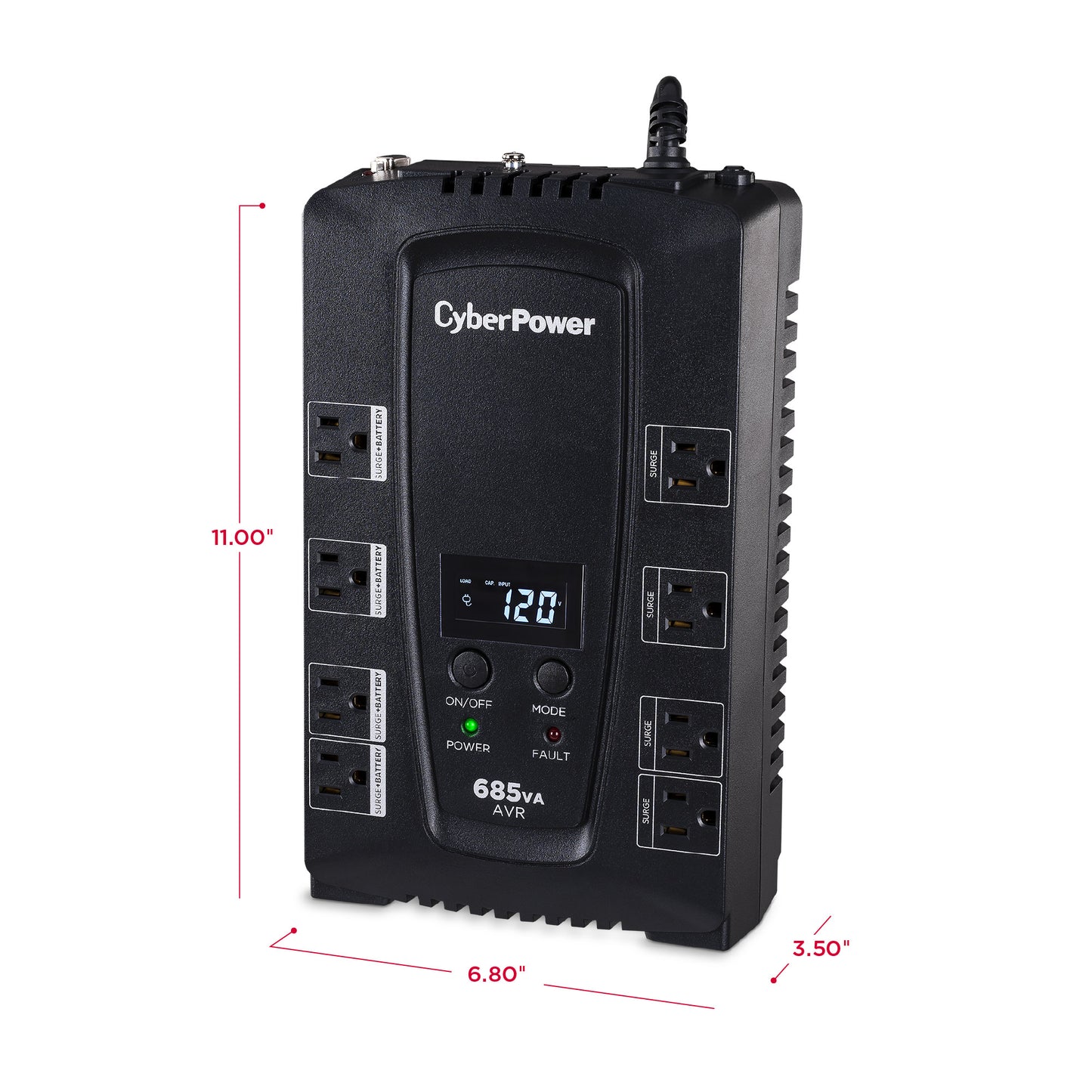 CyberPower CP685AVRLCD 685VA UPS line-interactive (mini-tour) - détail produit