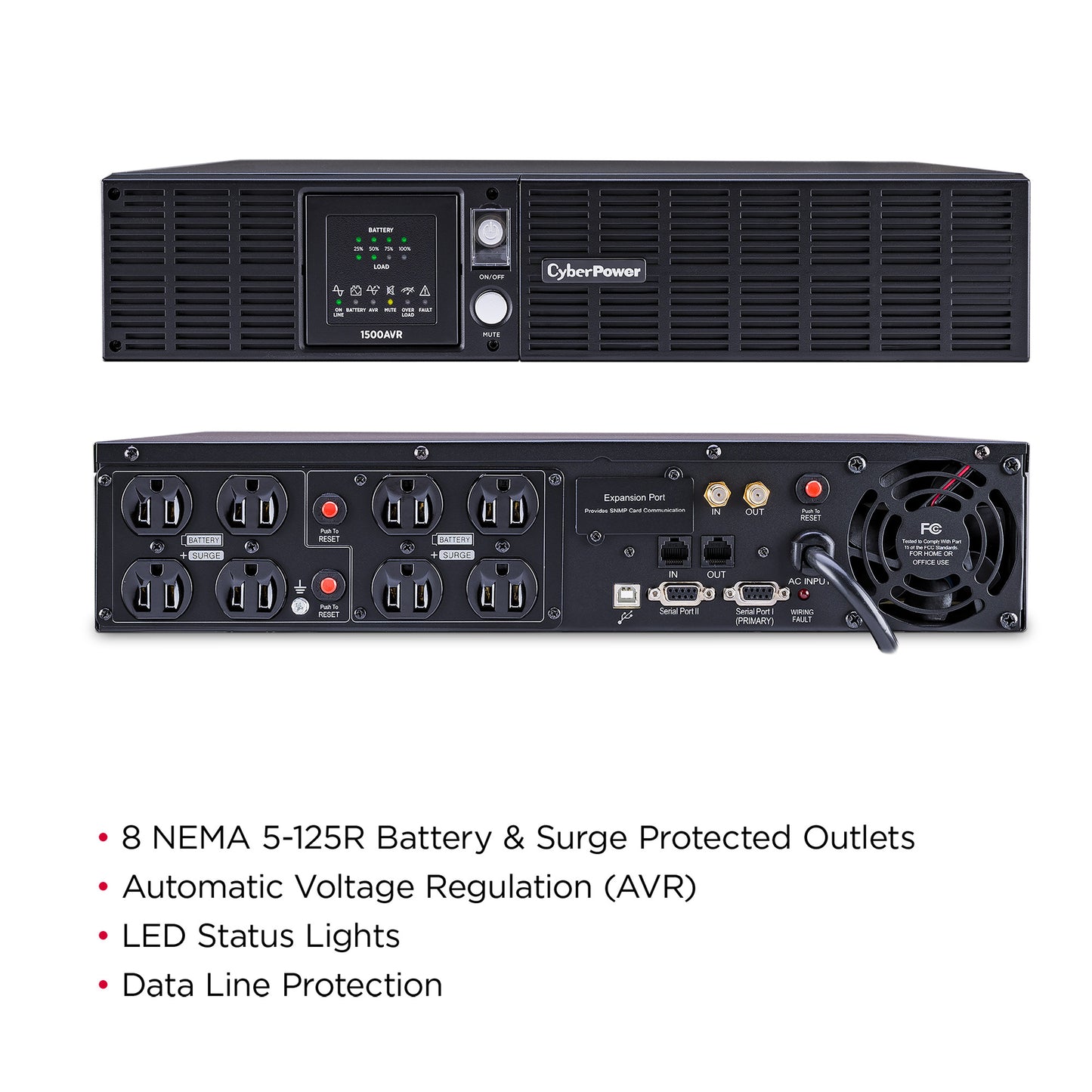 CyberPower CPS1500AVR 1500VA / 900W Line Interactive UPS (Rack/Tower) — Feature detail