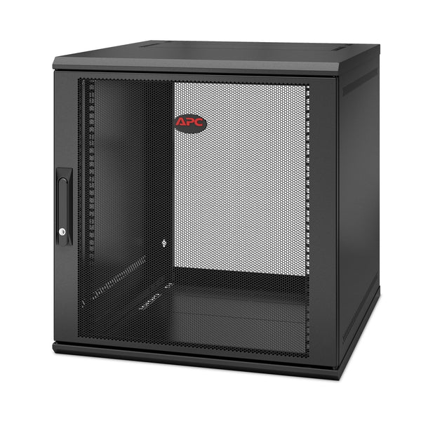 APC NetShelter WX AR112SH6 12U Wall-Mount Rack Enclosure, 600 mm D, Single Hinged, Server Depth, Pre-Assembled