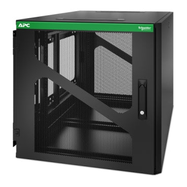 APC NetShelter WX AR112SM 12U Wall-Mount Rack Enclosure, 800 mm D, Side Mount, UPS Depth, Pre-Assembled