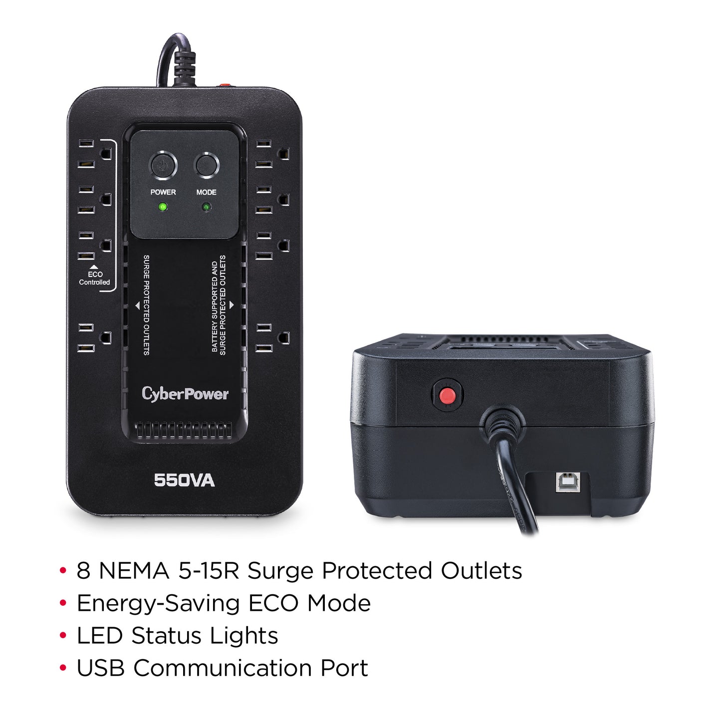 CyberPower EC550G 550VA Standby UPS (Mini-Tower) — Feature detail