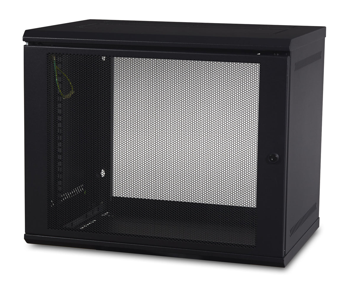 APC NetShelter WX AR109 9U Wall-Mount Rack Enclosure, 400 mm D, Single Hinged, Switch Depth, Unassembled