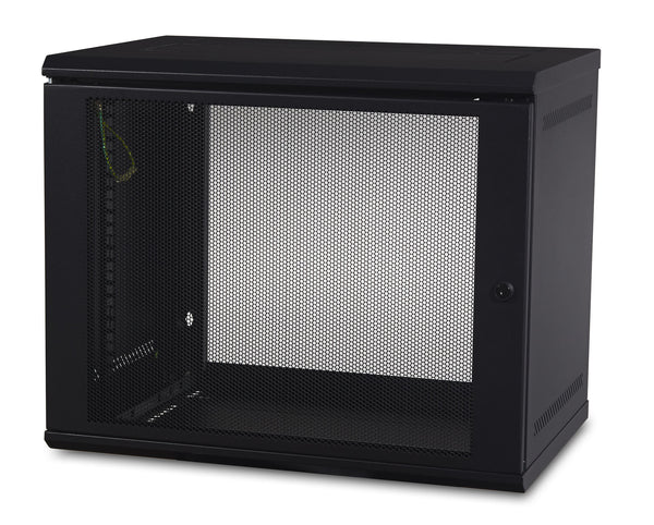 APC NetShelter WX AR109 9U Wall-Mount Rack Enclosure, 400 mm D, Single Hinged, Switch Depth, Unassembled