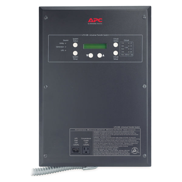 Commutateur de transfert universel APC 10 circuits 120/240 V UTS10BI