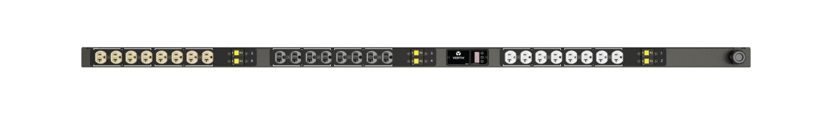 Vertiv Rack PDU - 0U, 120/208V WYE, 30A, L21-30P, (24) 5-20R, Metered Upgradeable