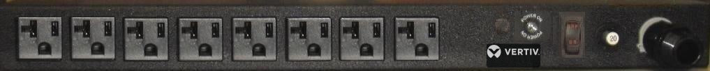Vertiv Rack PDU - 0U/1U, 120V, 20A, L5-20P, (8) 5-20R, Basic Standard