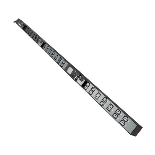 PDU géré IsoBreaker Tripp Lite PDU3EVSR1L1530 3 phases 200-240 V 8,6 kW, Gigabit, 36 prises, entrée L15-30P, écran ACL, cordon de 10 pi (3 m), 0U, hauteur de 70 po (1,8 m), conforme TAA