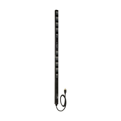 PDU avec compteur local Tripp Lite PDU3MV6L2120 3 phases 5,7 kW, prises 208/120 V (36 C13, 6 C19, 6 5-15/20R), L21-20P, cordon de 6 pi (1,83 m), 0U vertical, conforme TAA