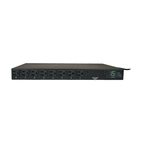 Bandeau d'alimentation (PDU) avec ATS pour rack Tripp Lite PDUMH15AT, 1U, 12 A, 120 V, (2) fiches d’entrée NEMA 5-15P, (8) NEMA 5-15R