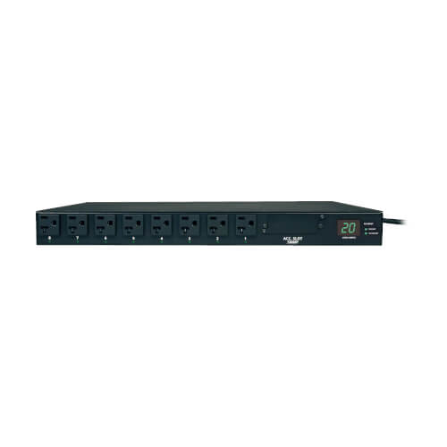 Tripp Lite PDUMH20AT 1.9kW Single-Phase Local Metered Automatic Transfer Switch PDU, 2 120V L5-20P / 5-20P Inputs, 16 5-15/20R Outputs, 1U, TAA