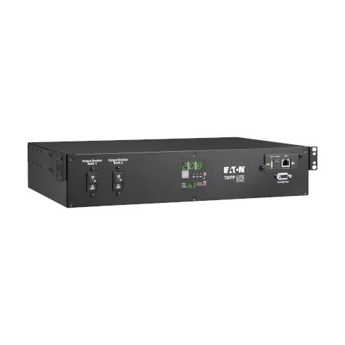 Tripp Lite PDUMNH30HVAT2 5.8kW 208/240V Single-Phase ATS/Monitored PDU, 16 C13, 2 C19 & 1 L6-30R Outlets, Dual L6-30P Inputs, 10 ft. Cords, 2U, TAA