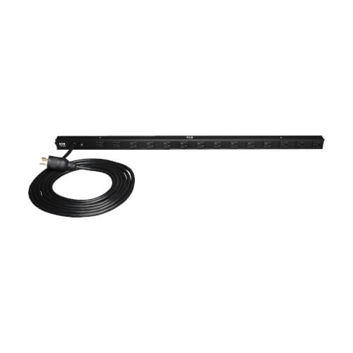 Tripp Lite PDUV20 1.9kW Single-Phase 120V Basic PDU, 14 NEMA 5-15/20R Outlets, NEMA L5-20P Input with 5-20P Adapter, 15 ft. (4.57 m) Cord, 0U Vertical