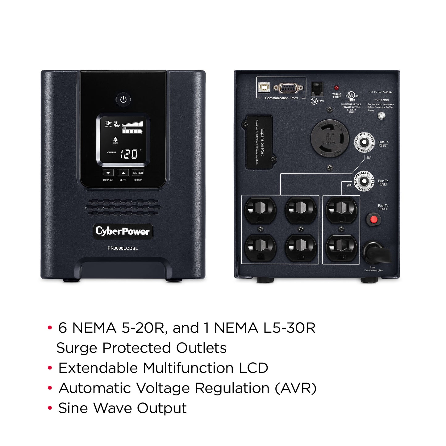 CyberPower PR3000LCDSL 3000VA Line Interactive UPS — Feature detail